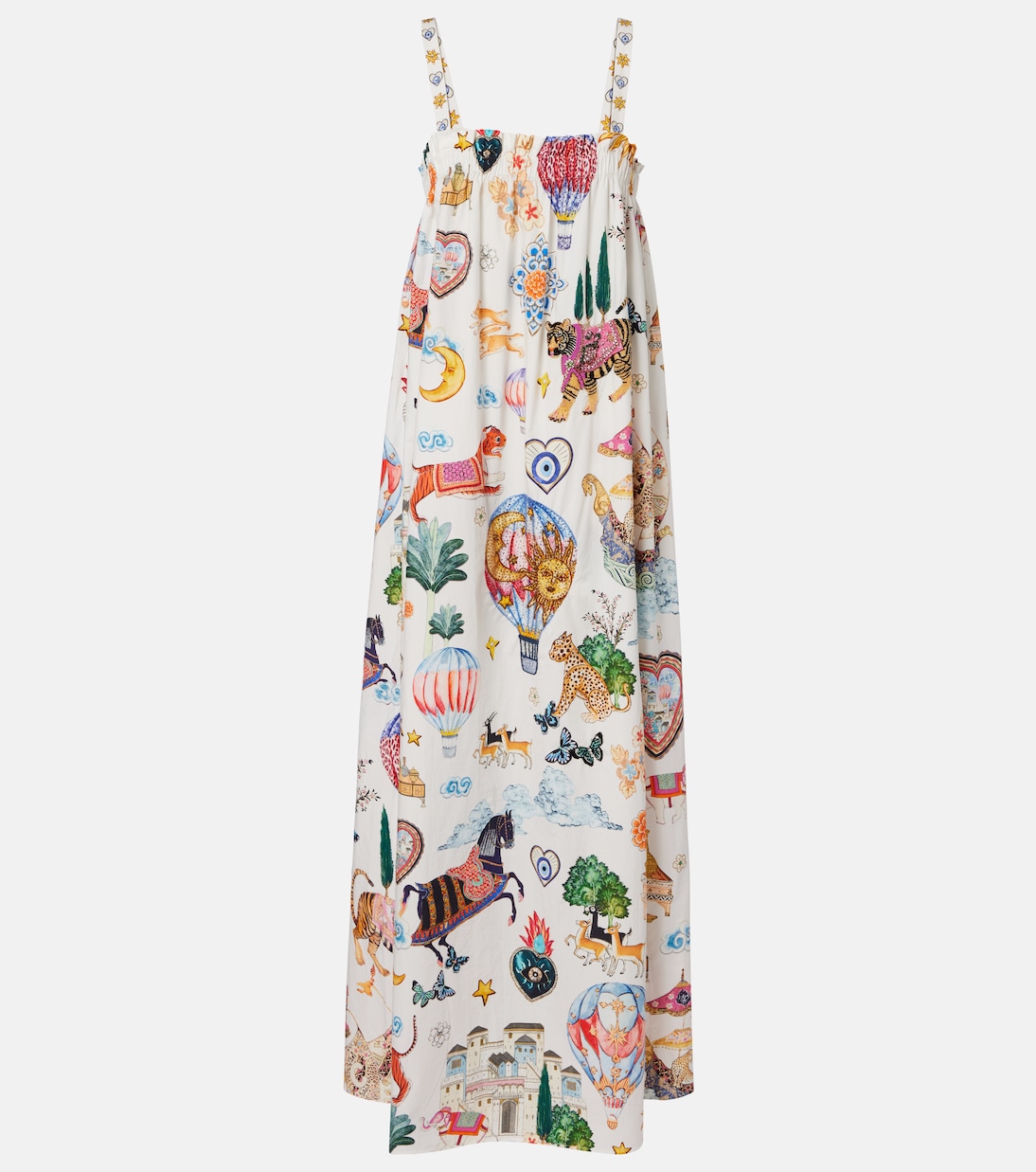 Embellished printed cotton maxi dress | Camilla
