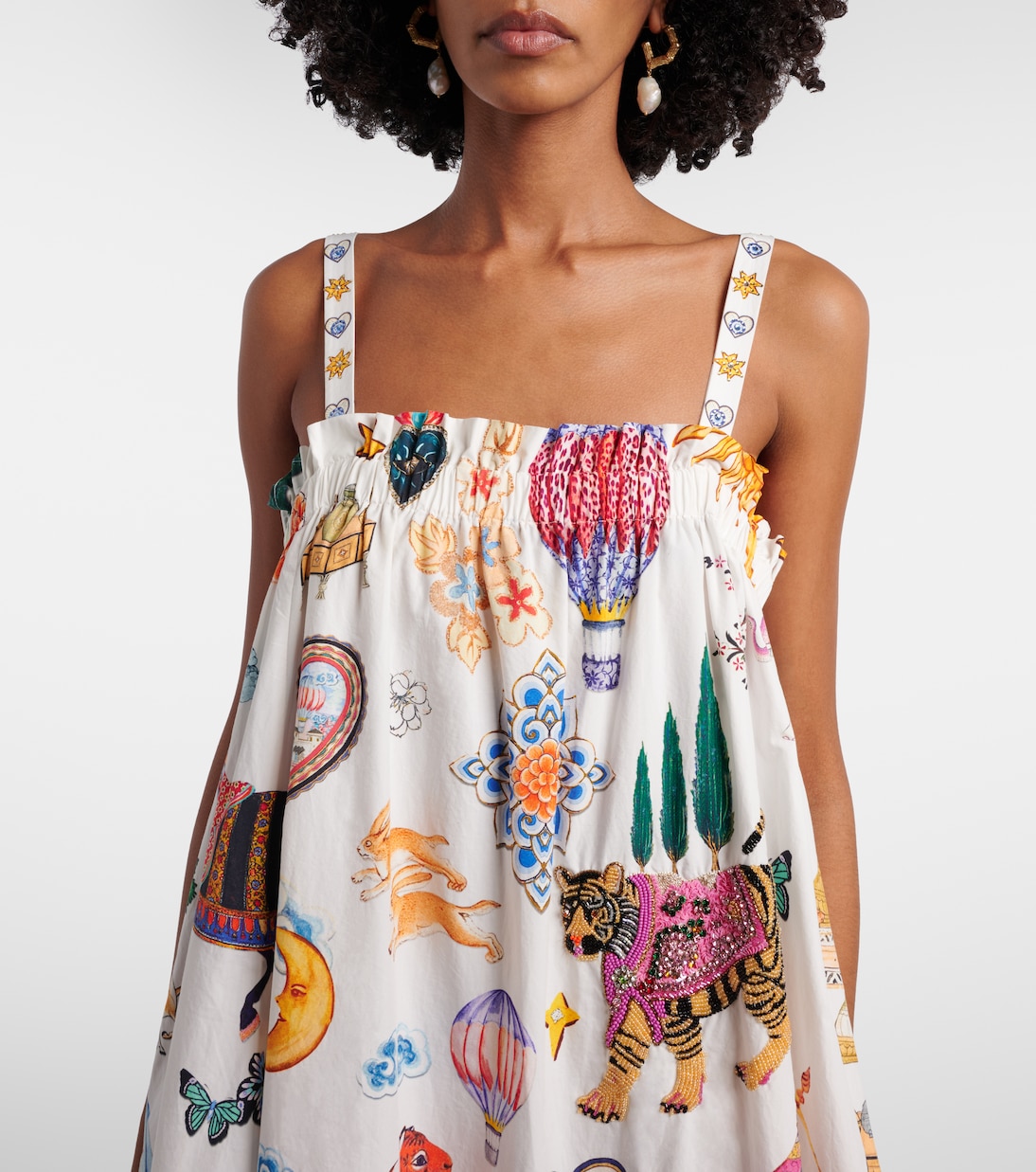 Embellished printed cotton maxi dress | Camilla