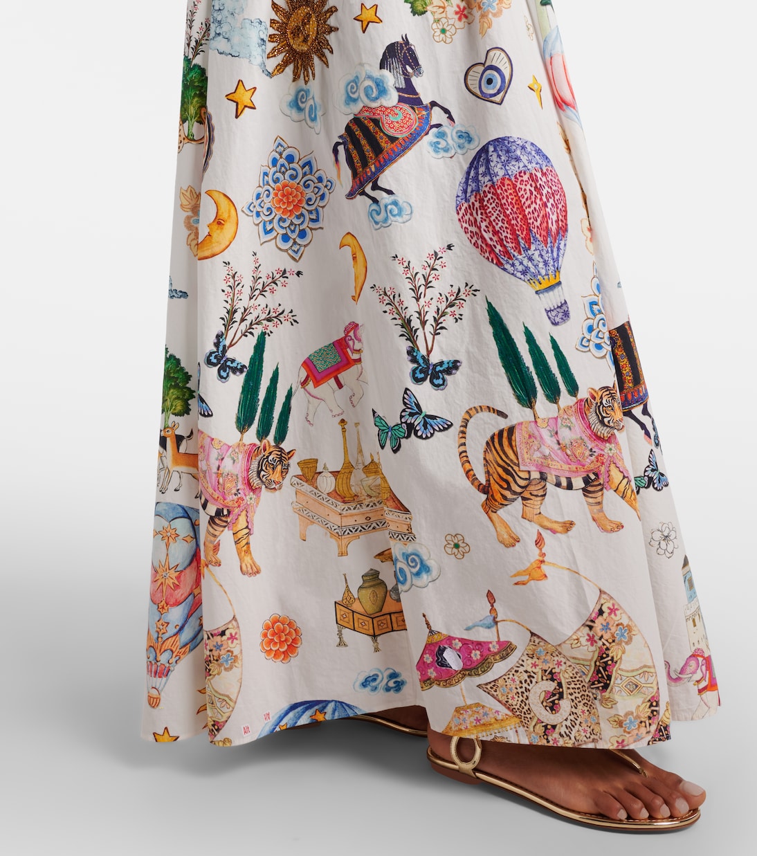 Embellished printed cotton maxi dress | Camilla