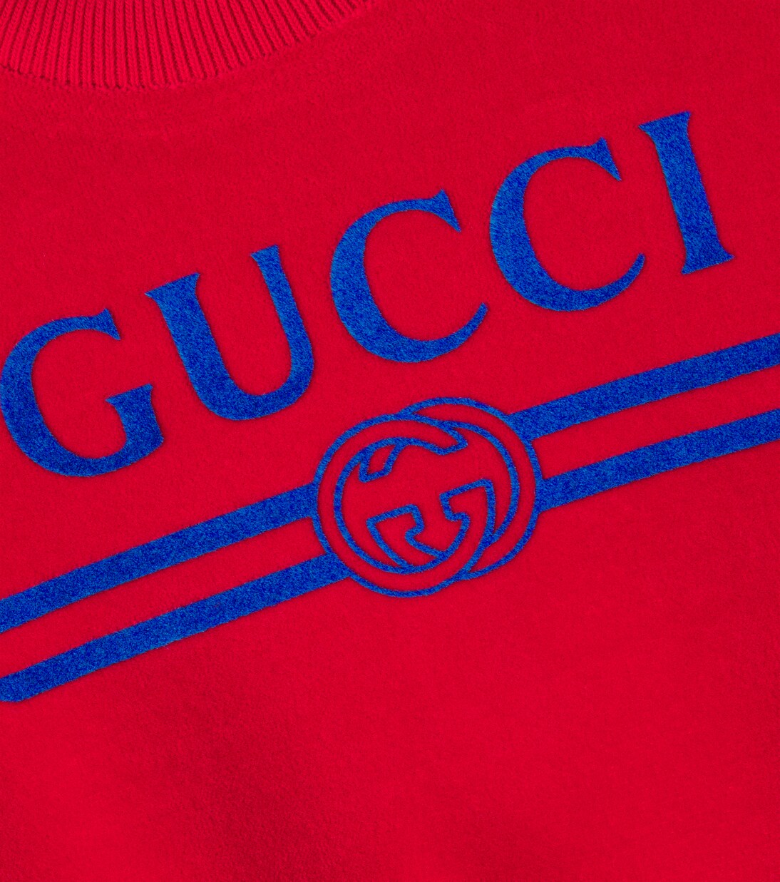Baby logo cotton-blend velvet sweatshirt | Gucci Kids