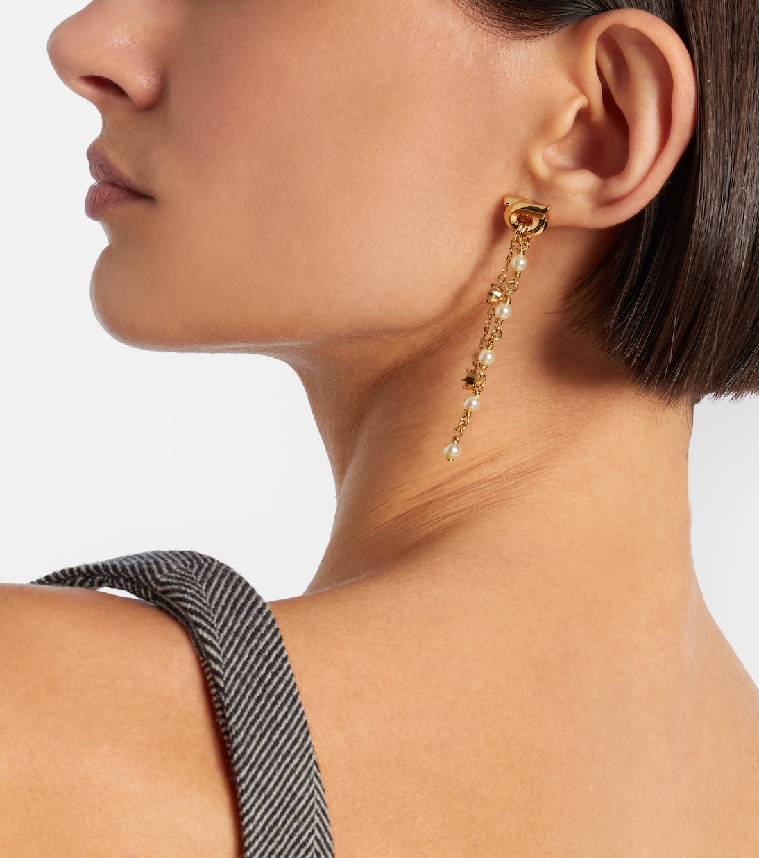 Gancini embellished drop earrings | Ferragamo