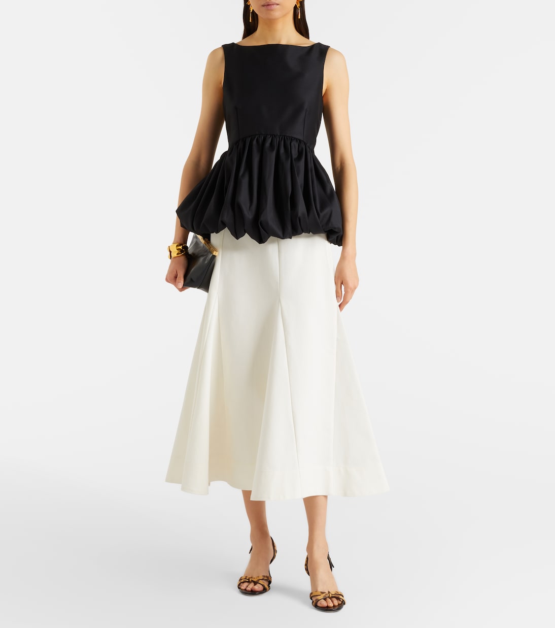 Elsy 70 calf hair-trimmed leather sandals | Jimmy Choo