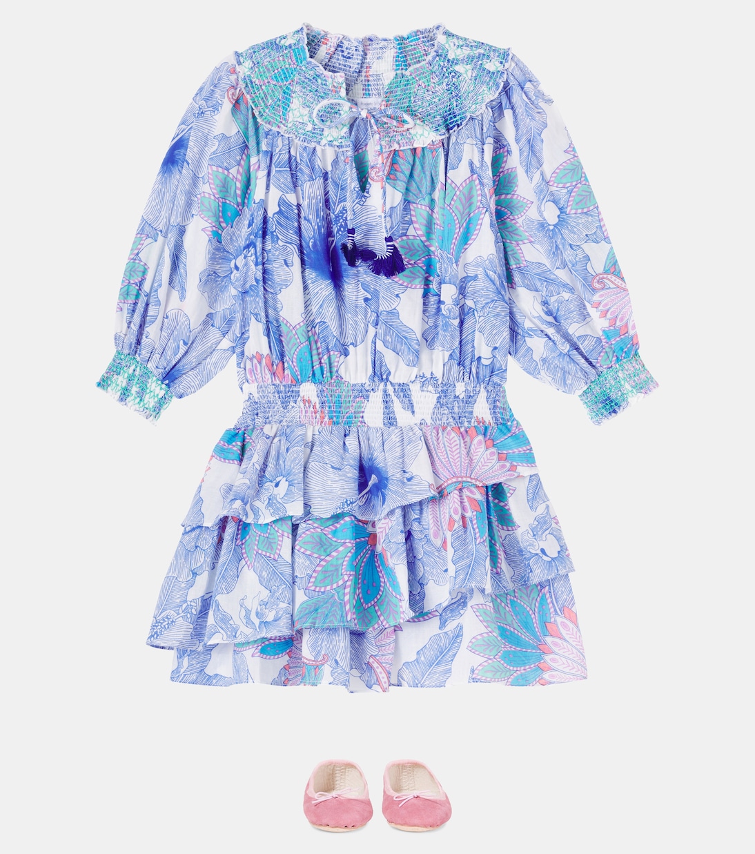 Anna printed cotton dress | Poupette St Barth Kids