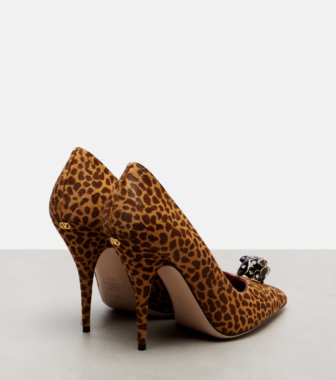 Bedruckte Pumps Pas De Chat aus Kalbshaar | Valentino Garavani