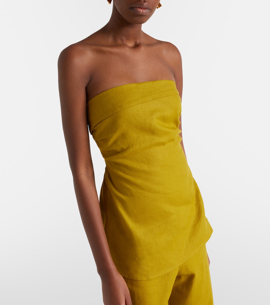 Caen strapless linen top | Faithfull