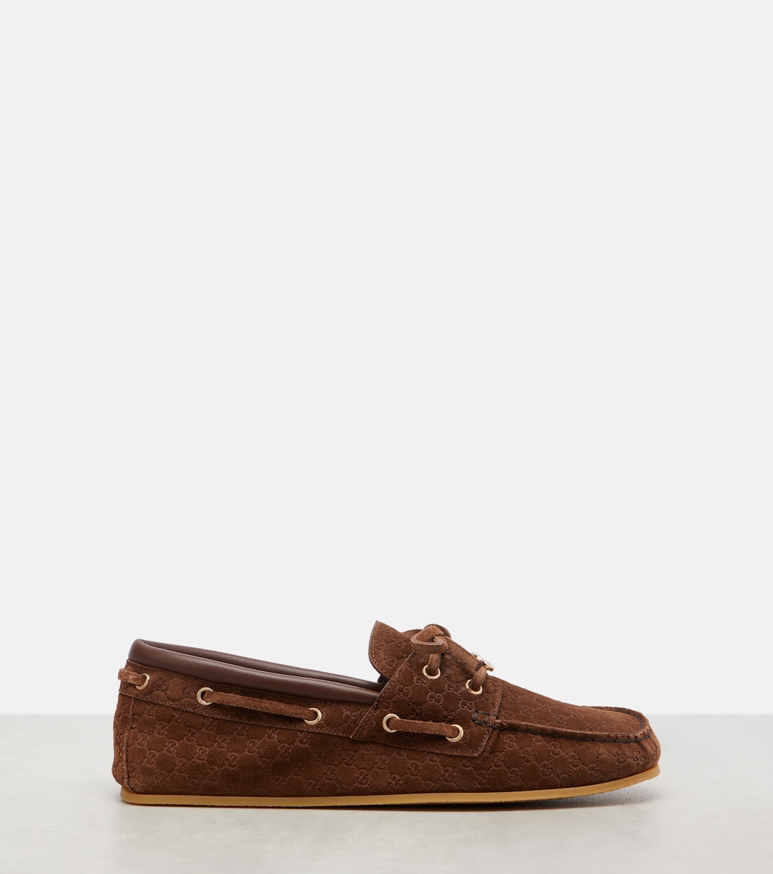 Segelschuhe GG aus Veloursleder | Gucci
