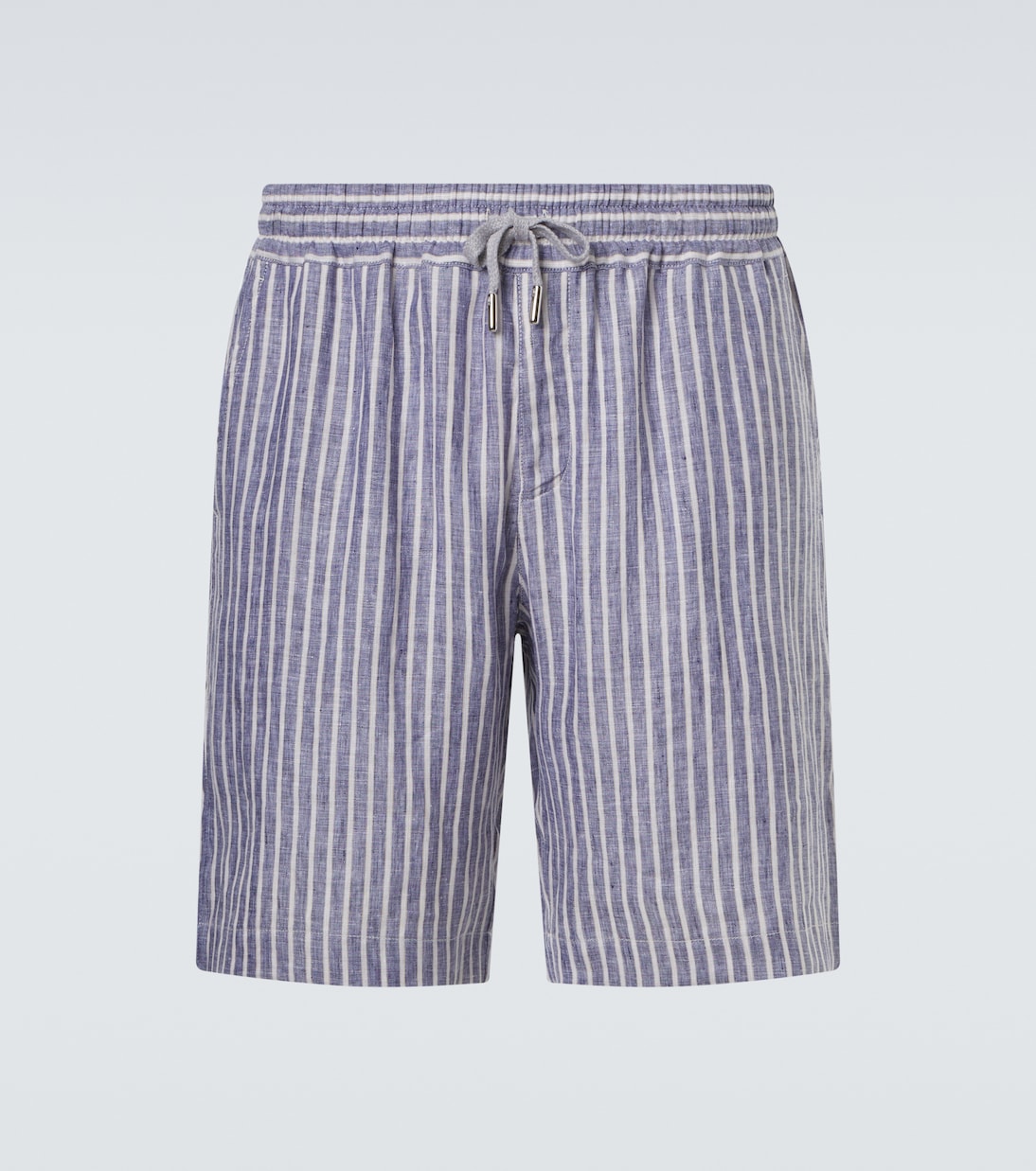 Alfa striped linen Bermuda shorts | Fedeli