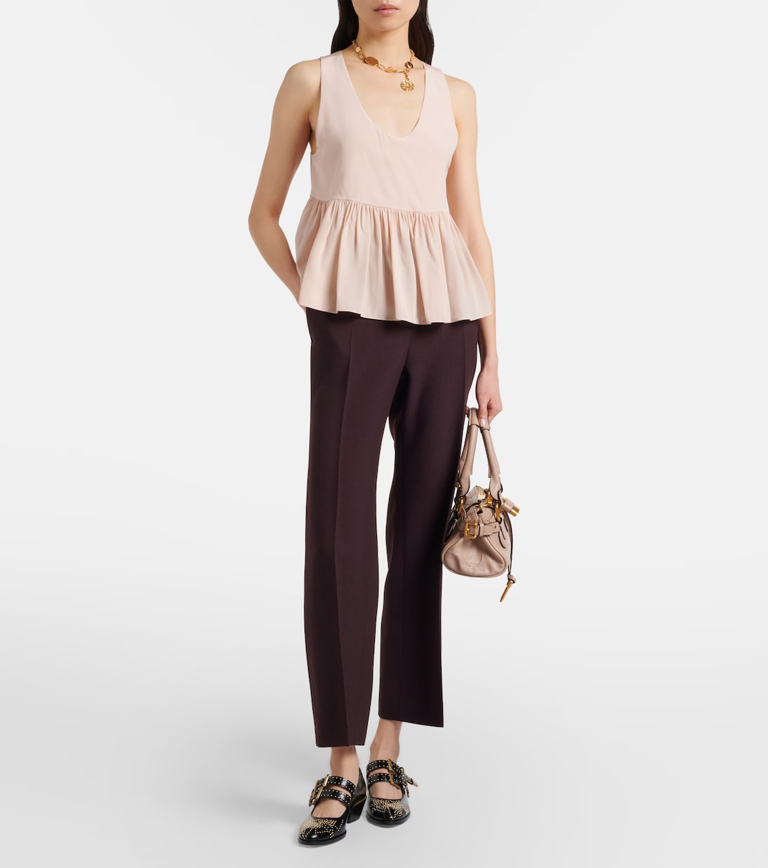 Susanna 40 studded leather Mary Jane pumps | Chloé