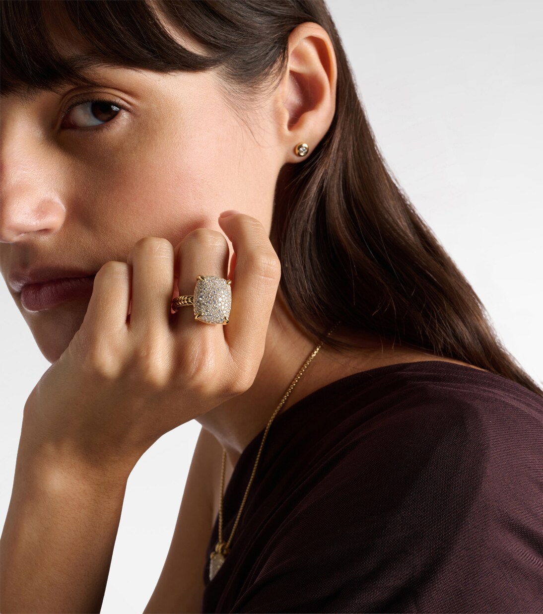 Ring Châtelaine® aus 18kt Gelbgold mit Diamanten | David Yurman
