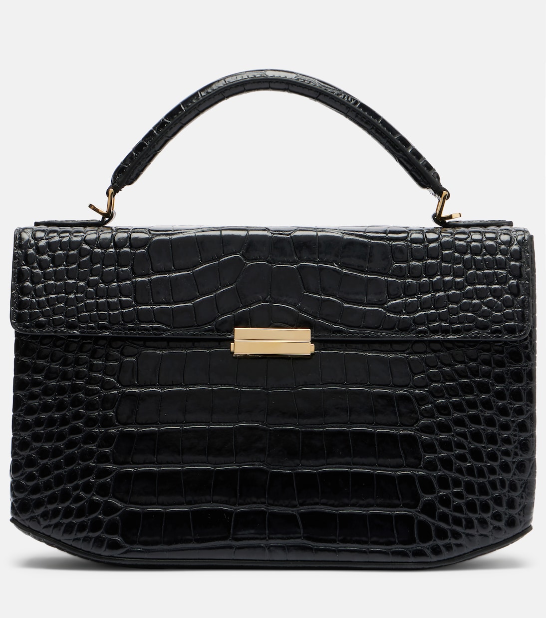 Box Small croc-effect leather top-handle bag | Toteme