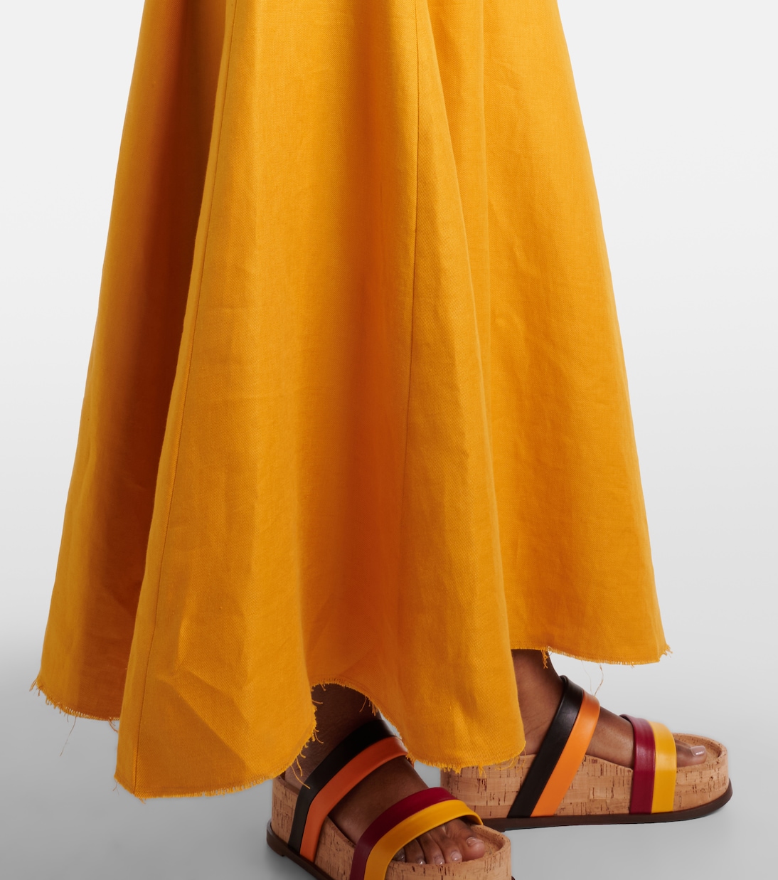 Ranya puff-sleeve linen twill maxi dress | Gabriela Hearst