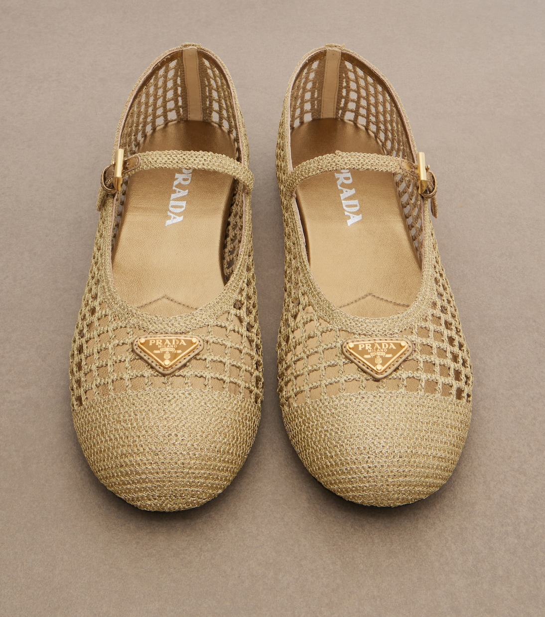 Crochet Mary Jane flats | Prada