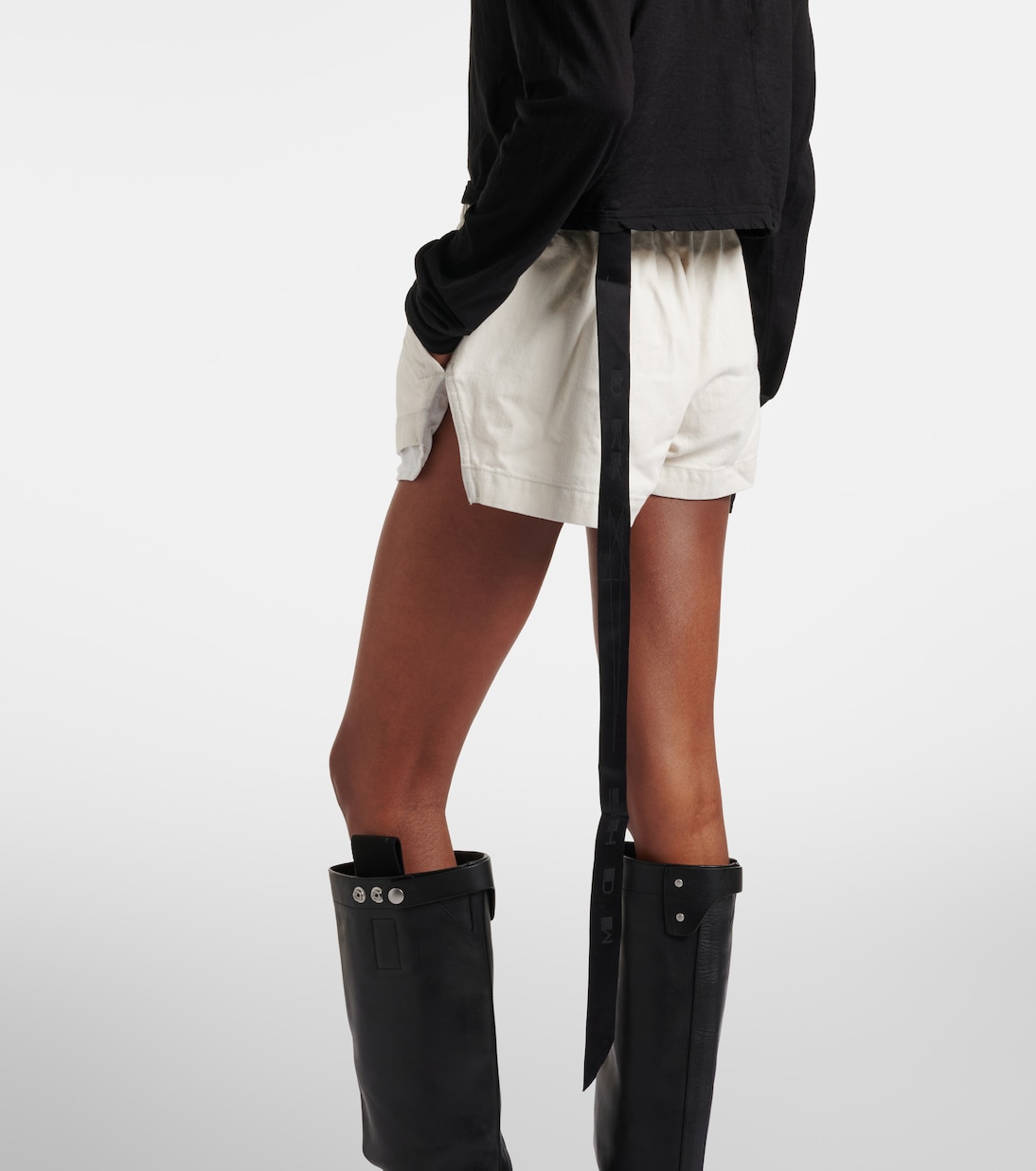 Belted cotton jersey T-shirt | Rick Owens