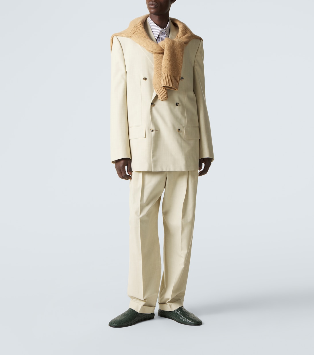 Pantalon de costume en laine et coton | Bottega Veneta