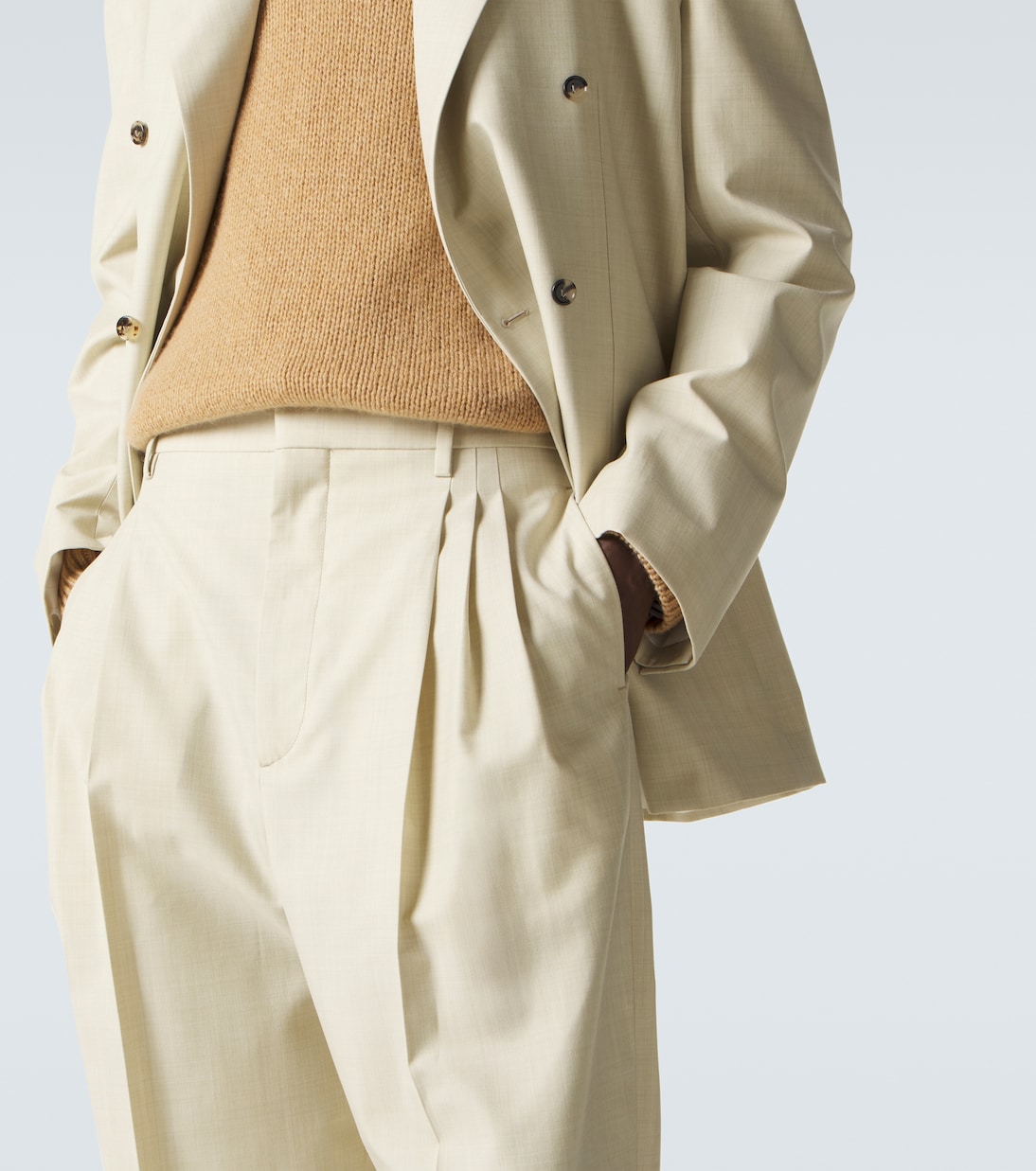 Pantalon de costume en laine et coton | Bottega Veneta