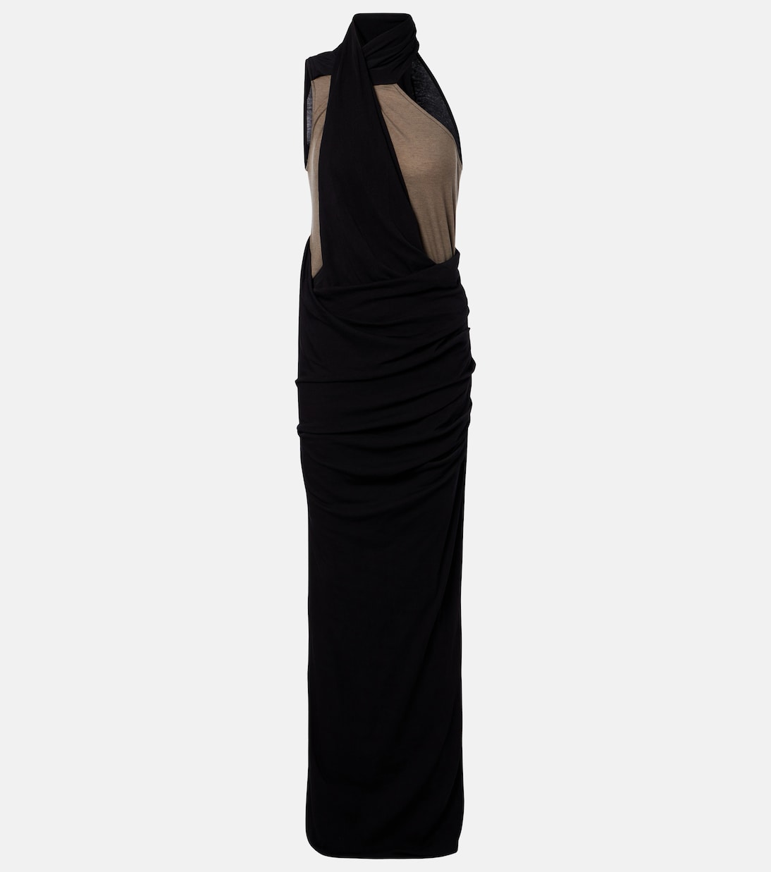 Draped one-shoulder jersey maxi dress | Entire Studios