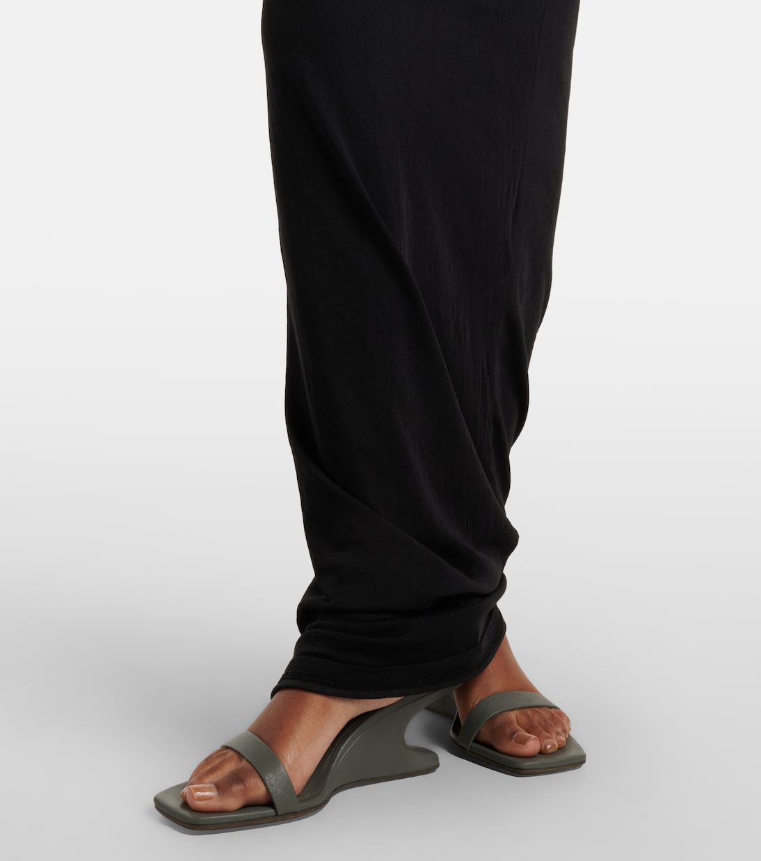 Draped one-shoulder jersey maxi dress | Entire Studios