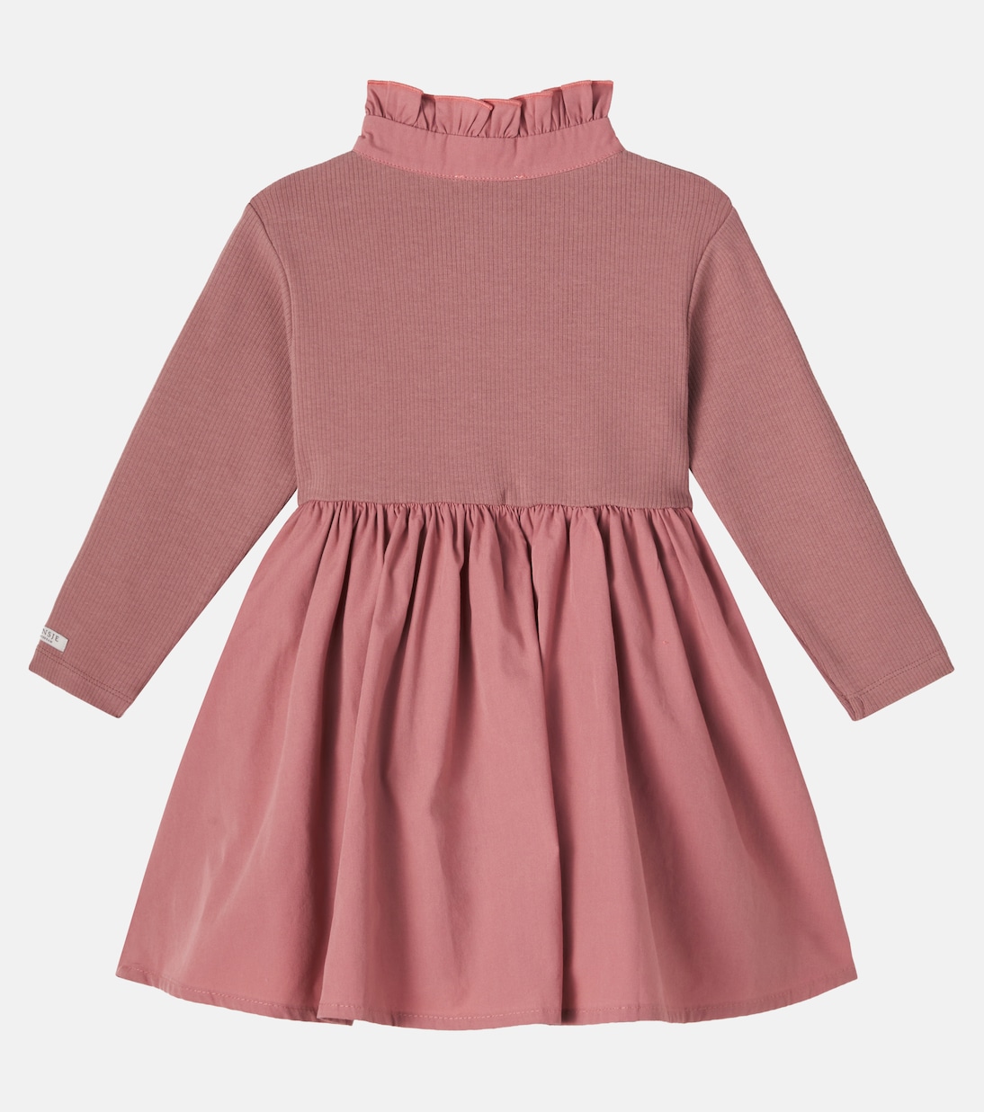 Baby Louen ribbed-knit ruffled cotton-blend dress | Donsje