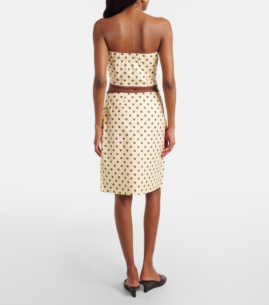 Bowie linen and cotton wrap skirt | Posse