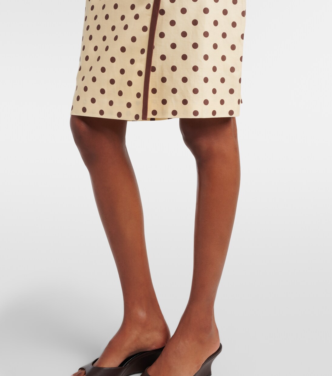 Bowie linen and cotton wrap skirt | Posse