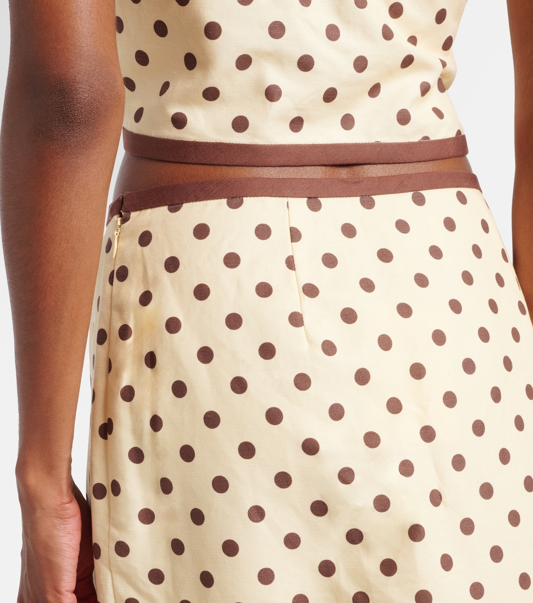 Bowie linen and cotton wrap skirt | Posse