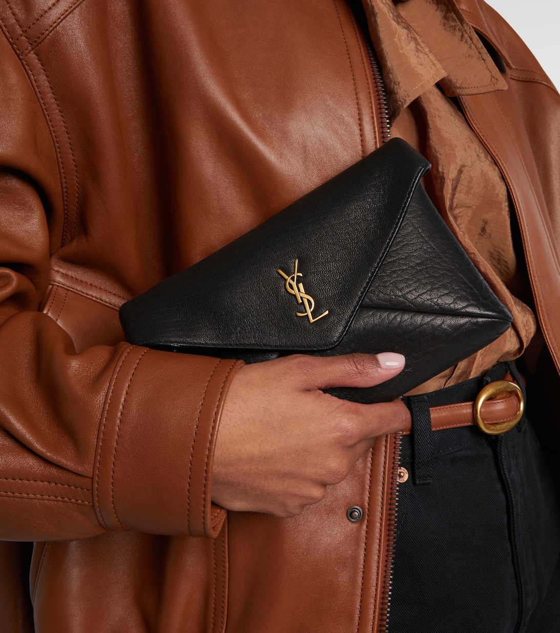 Clutch Cassandre Small in pelle | Saint Laurent