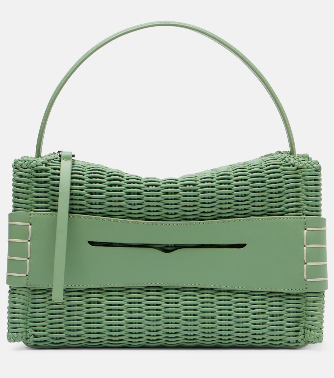 Loafer woven leather top-handle bag | JW Anderson