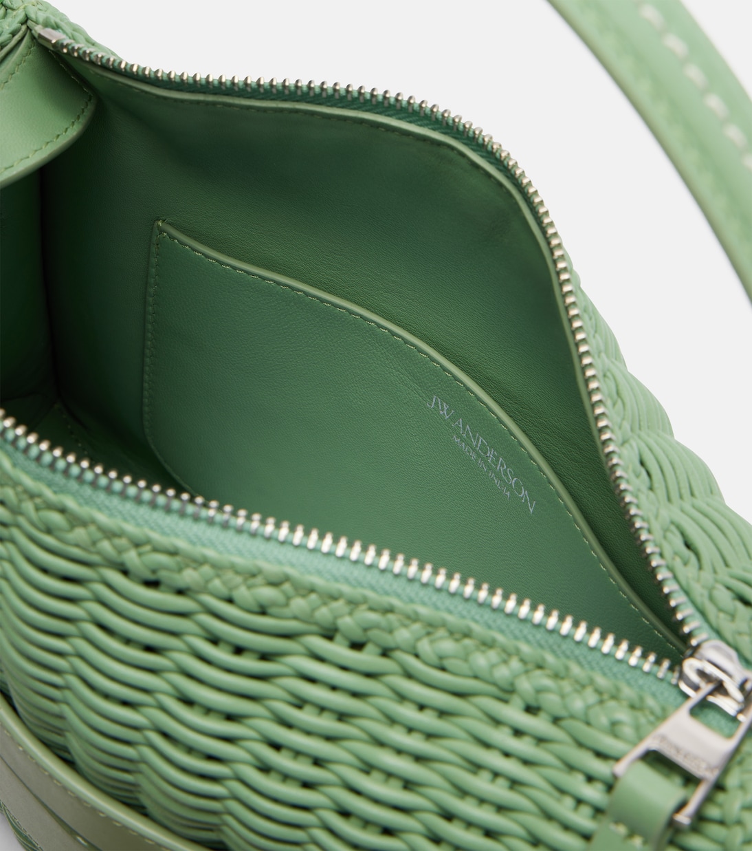 Loafer woven leather top-handle bag | JW Anderson