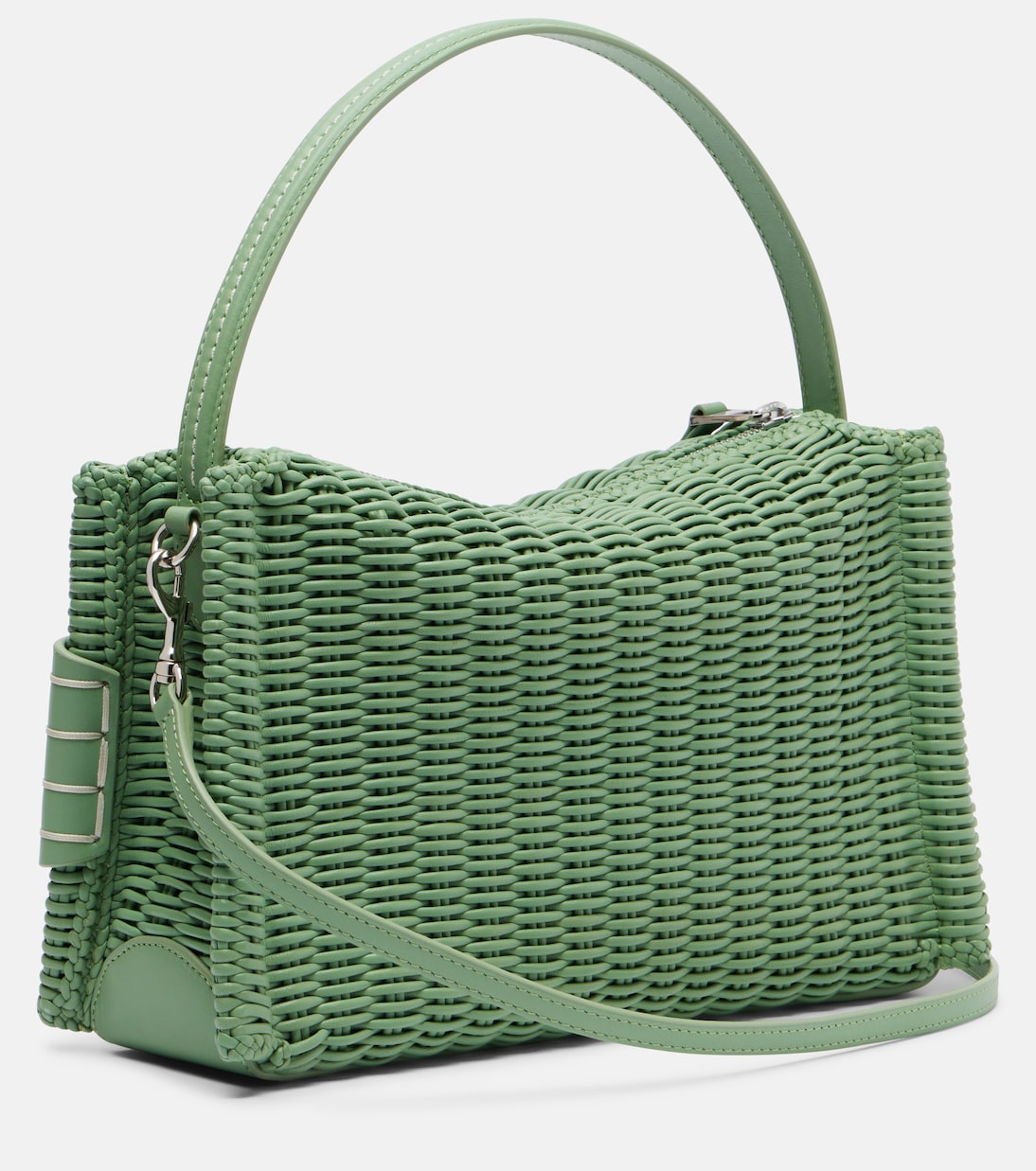 Loafer woven leather top-handle bag | JW Anderson