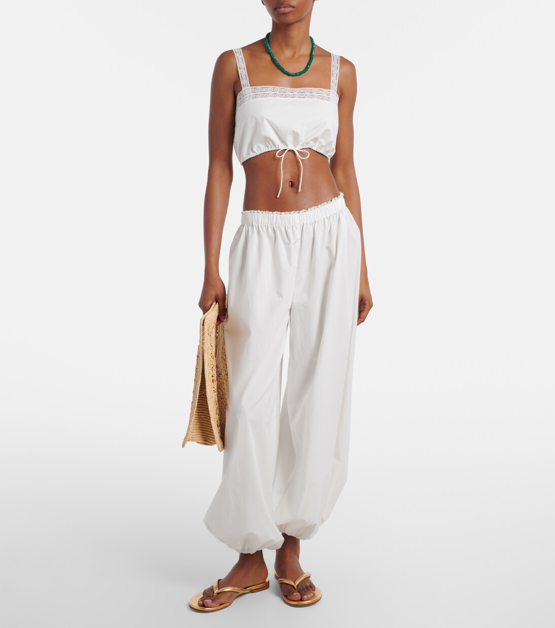 Pantalones balloon Maratea de algodón con encaje | Faithfull