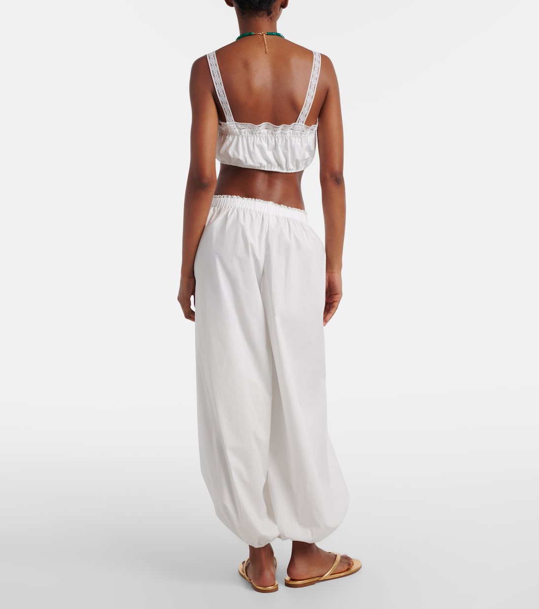 Pantalones balloon Maratea de algodón con encaje | Faithfull