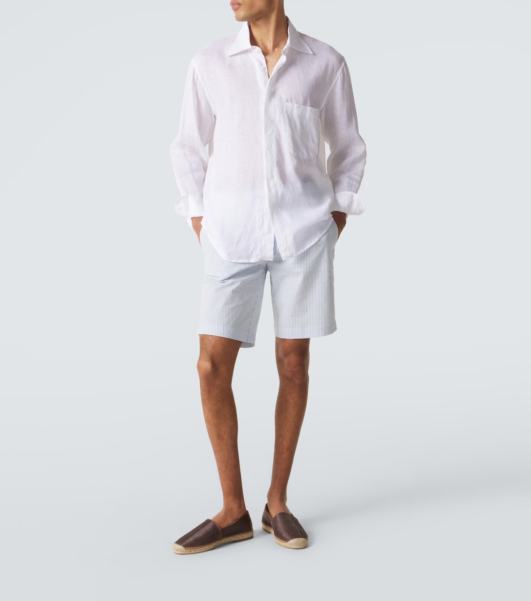 Brad striped seersucker Bermuda shorts | Vilebrequin