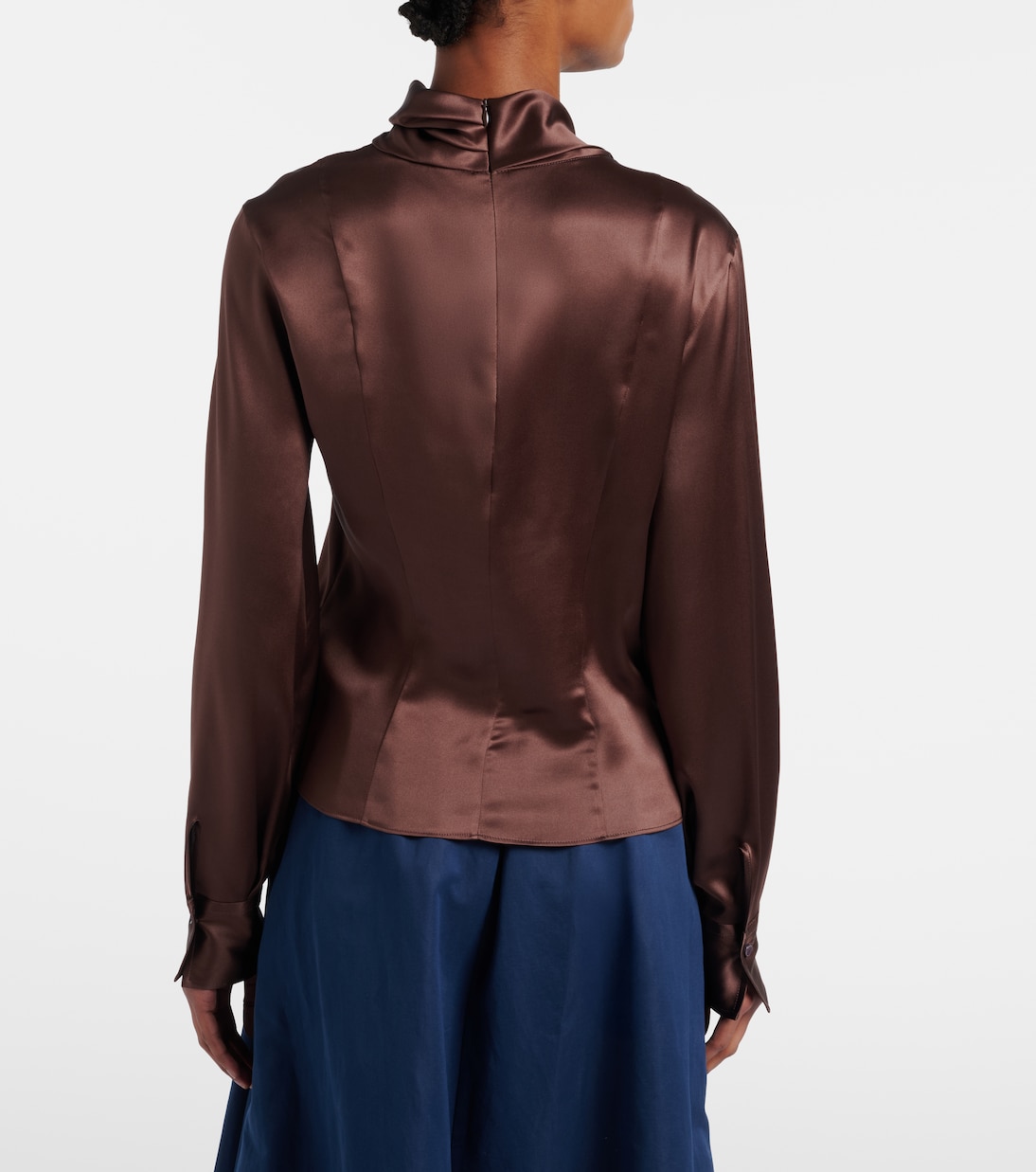 Blusa in raso di misto seta | Brunello Cucinelli