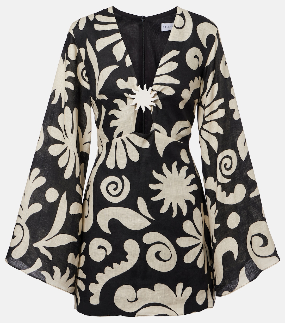 Robe Vera en lin imprimé | Cala de la Cruz
