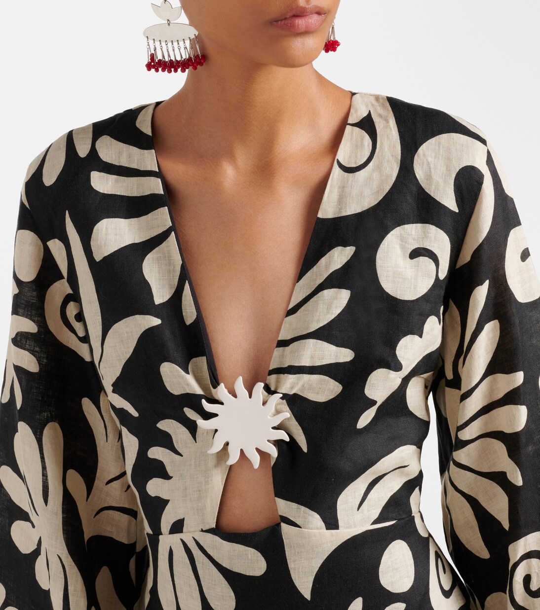 Robe Vera en lin imprimé | Cala de la Cruz