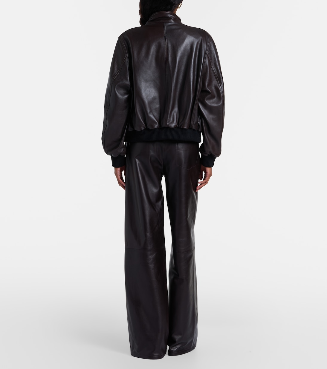 Pantalones anchos Coda de piel | Nour Hammour