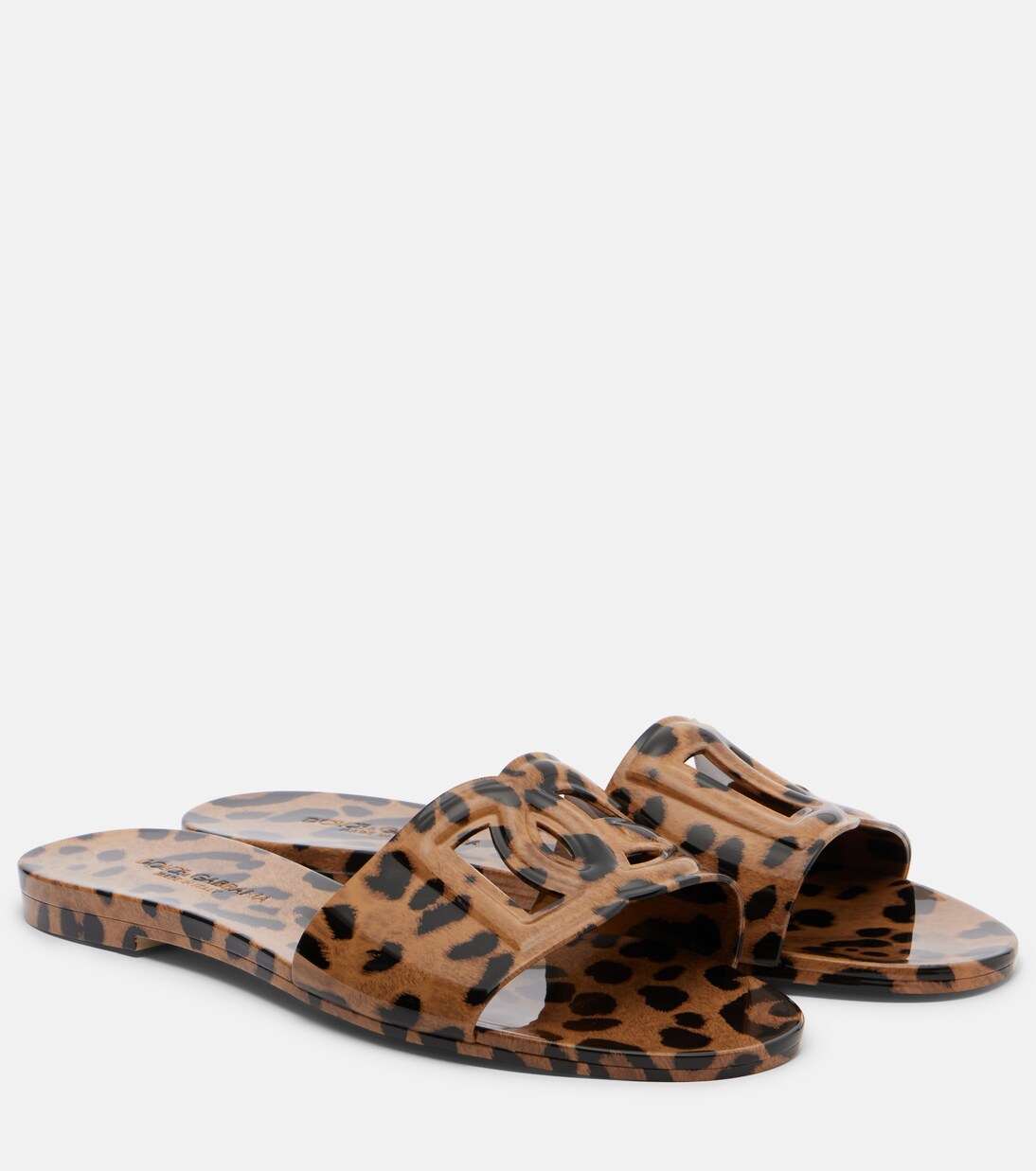 DG leopard-print slides | Dolce&Gabbana