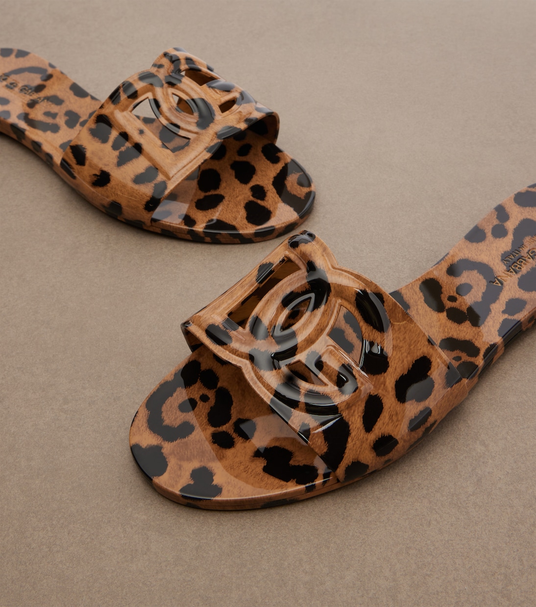 DG leopard-print slides | Dolce&Gabbana