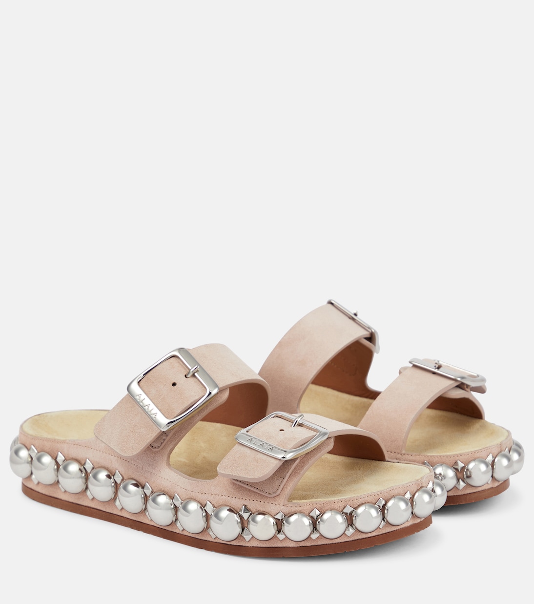 Bombe embellished suede slides | Alaïa