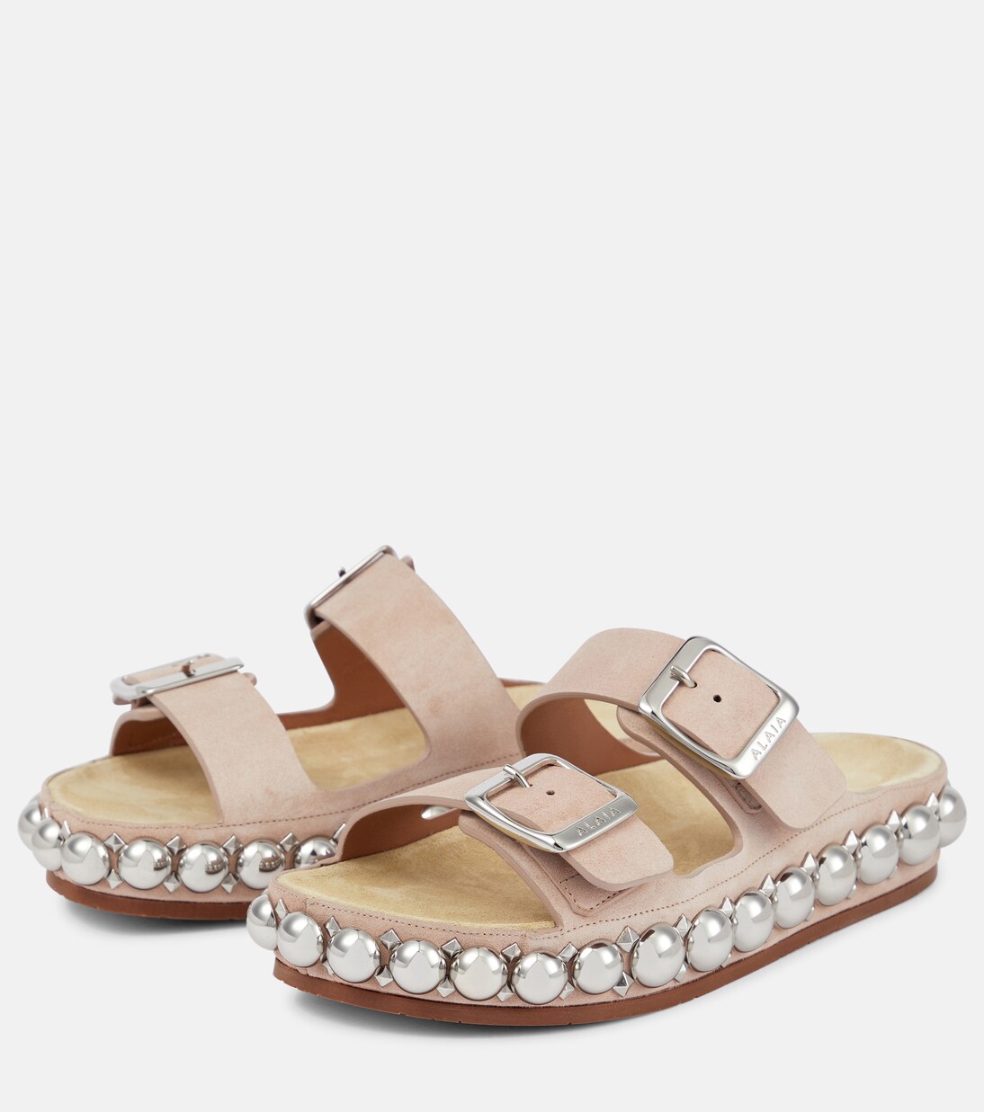 Bombe embellished suede slides | Alaïa