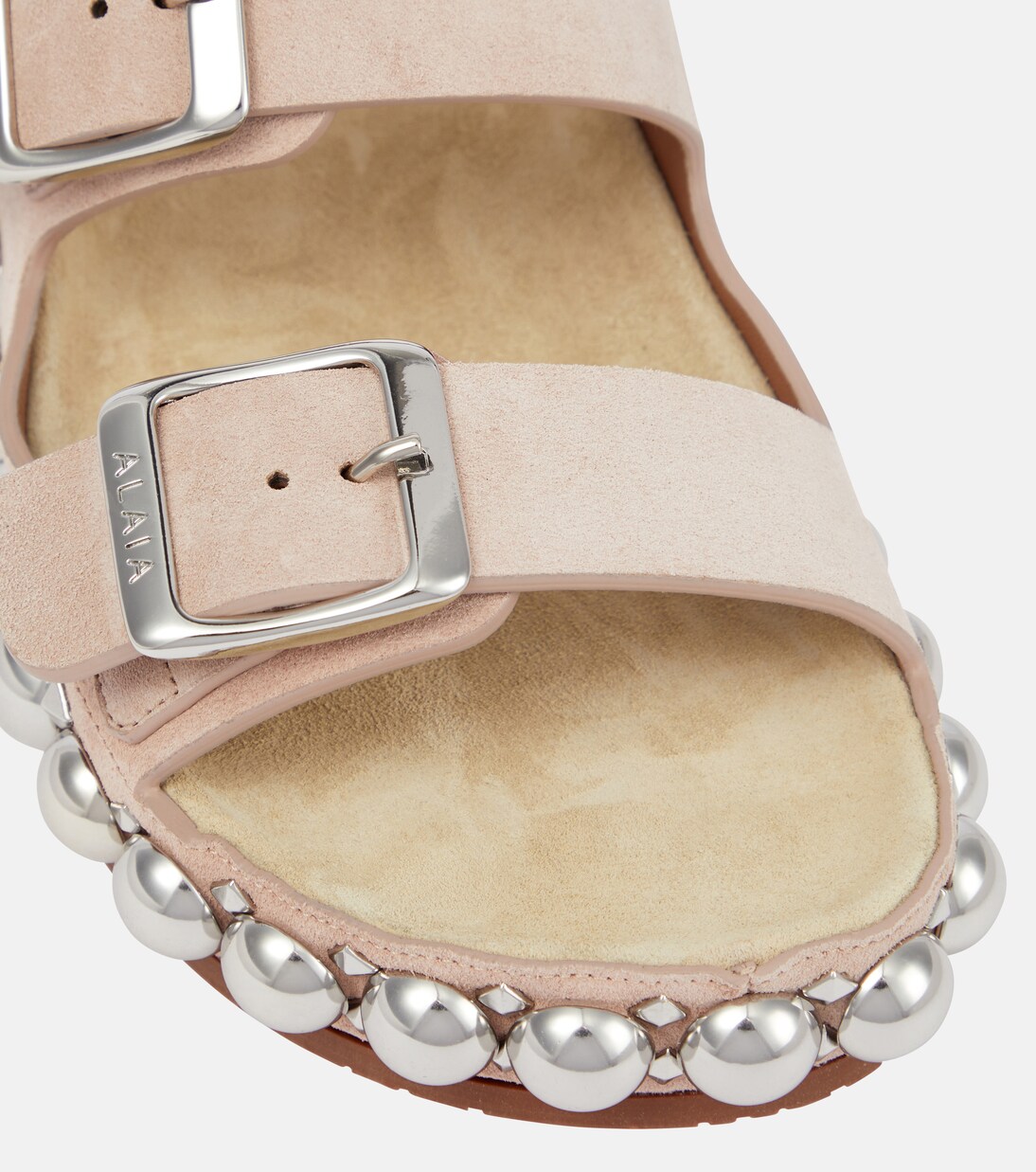 Bombe embellished suede slides | Alaïa