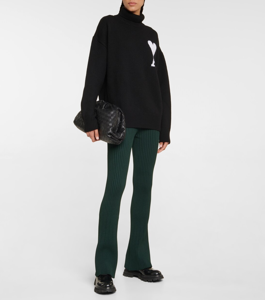 Pantalon évasé à taille haute | Ami Paris