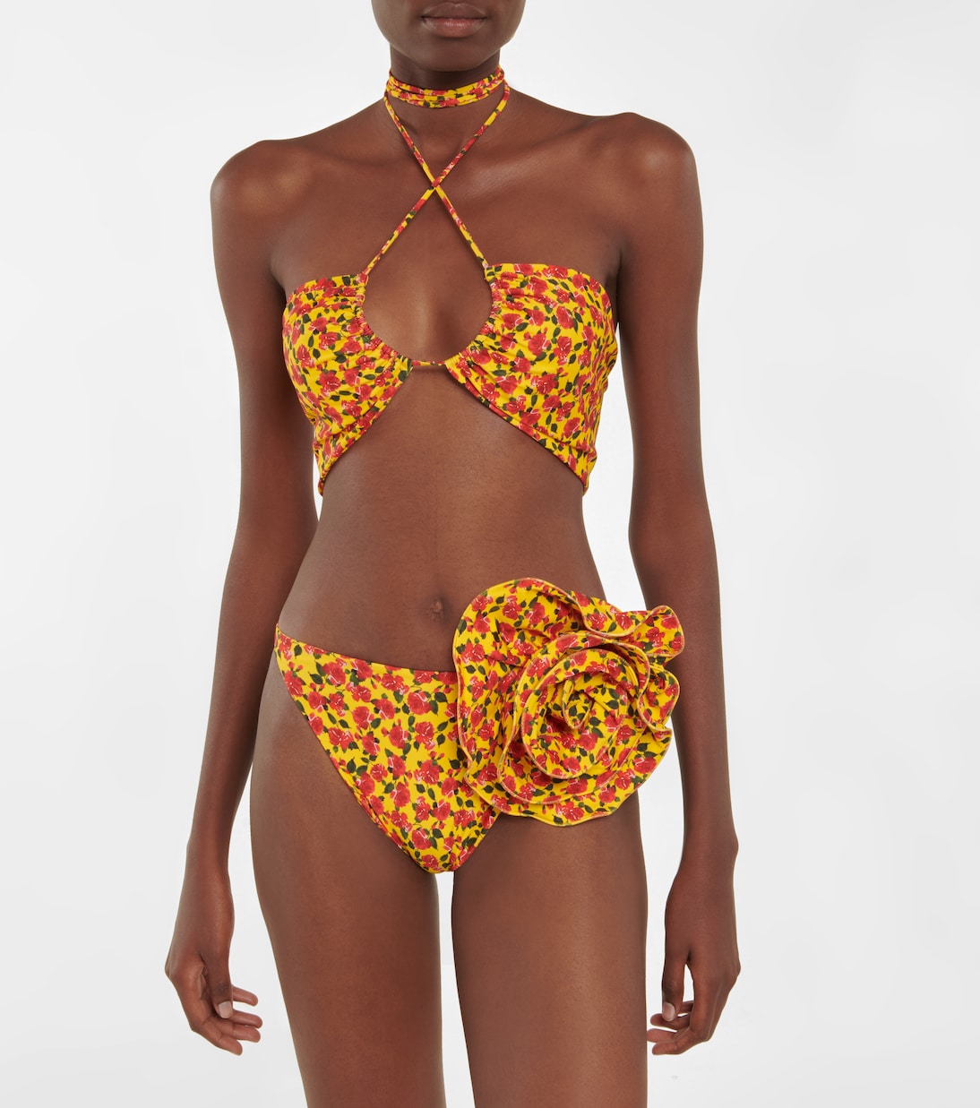 Culotte de bikini à taille haute et à fleurs | Magda Butrym