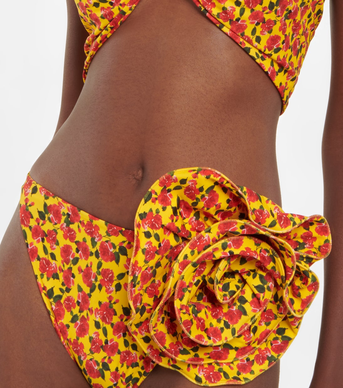 Culotte de bikini à taille haute et à fleurs | Magda Butrym