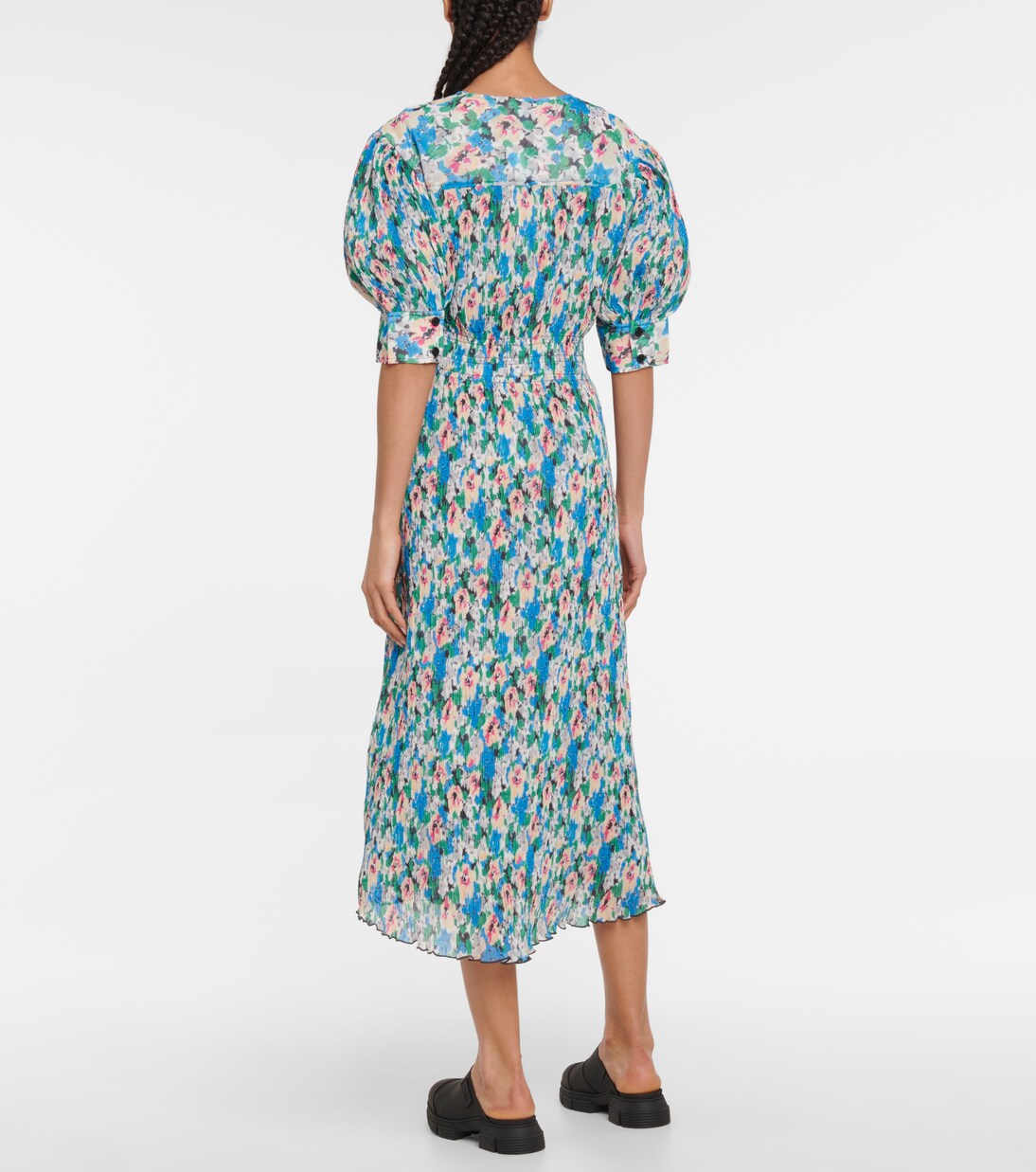 Robe midi à fleurs | Ganni