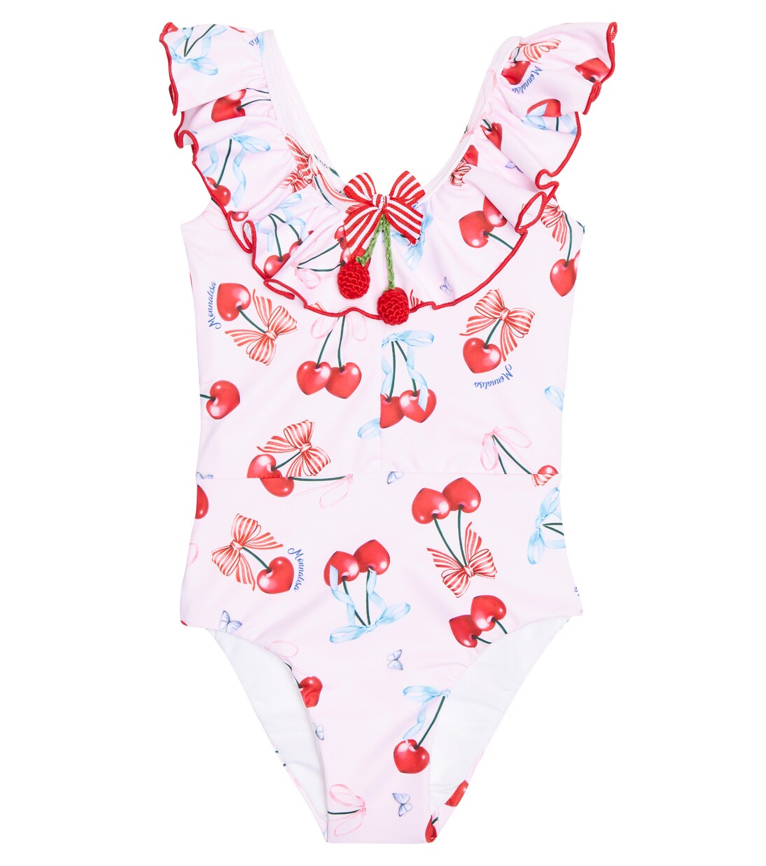 Baby bow-detail printed swimsuit | Monnalisa