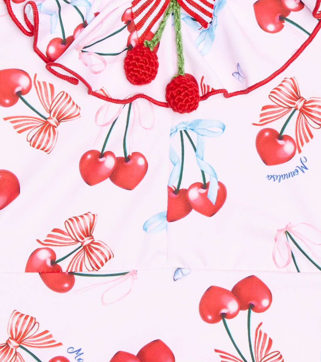 Baby bow-detail printed swimsuit | Monnalisa