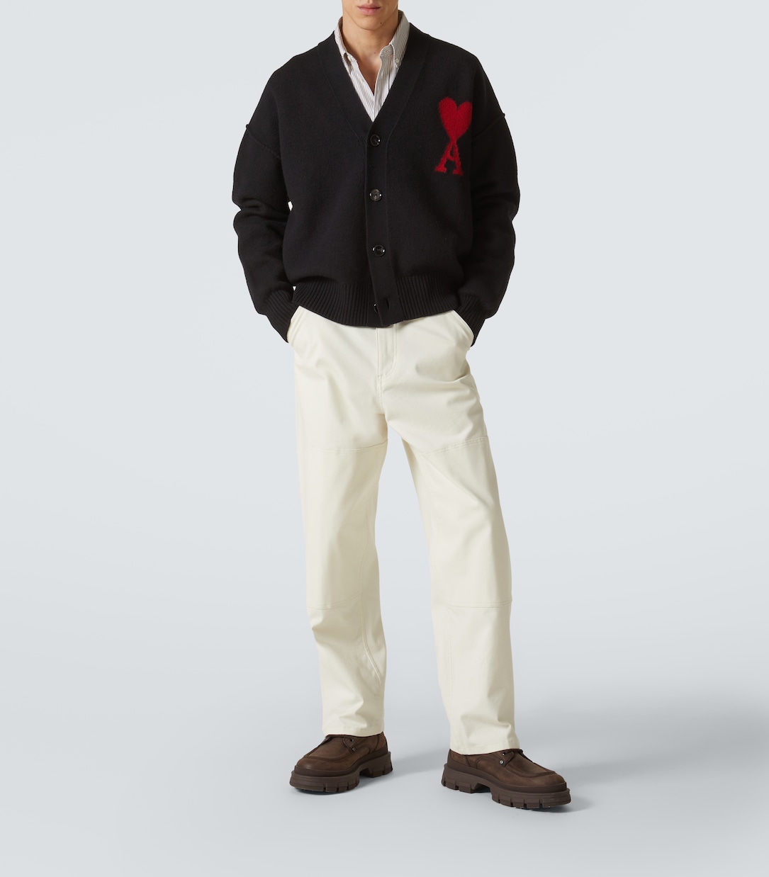 Ami De Cœur virgin wool cardigan | Ami Paris