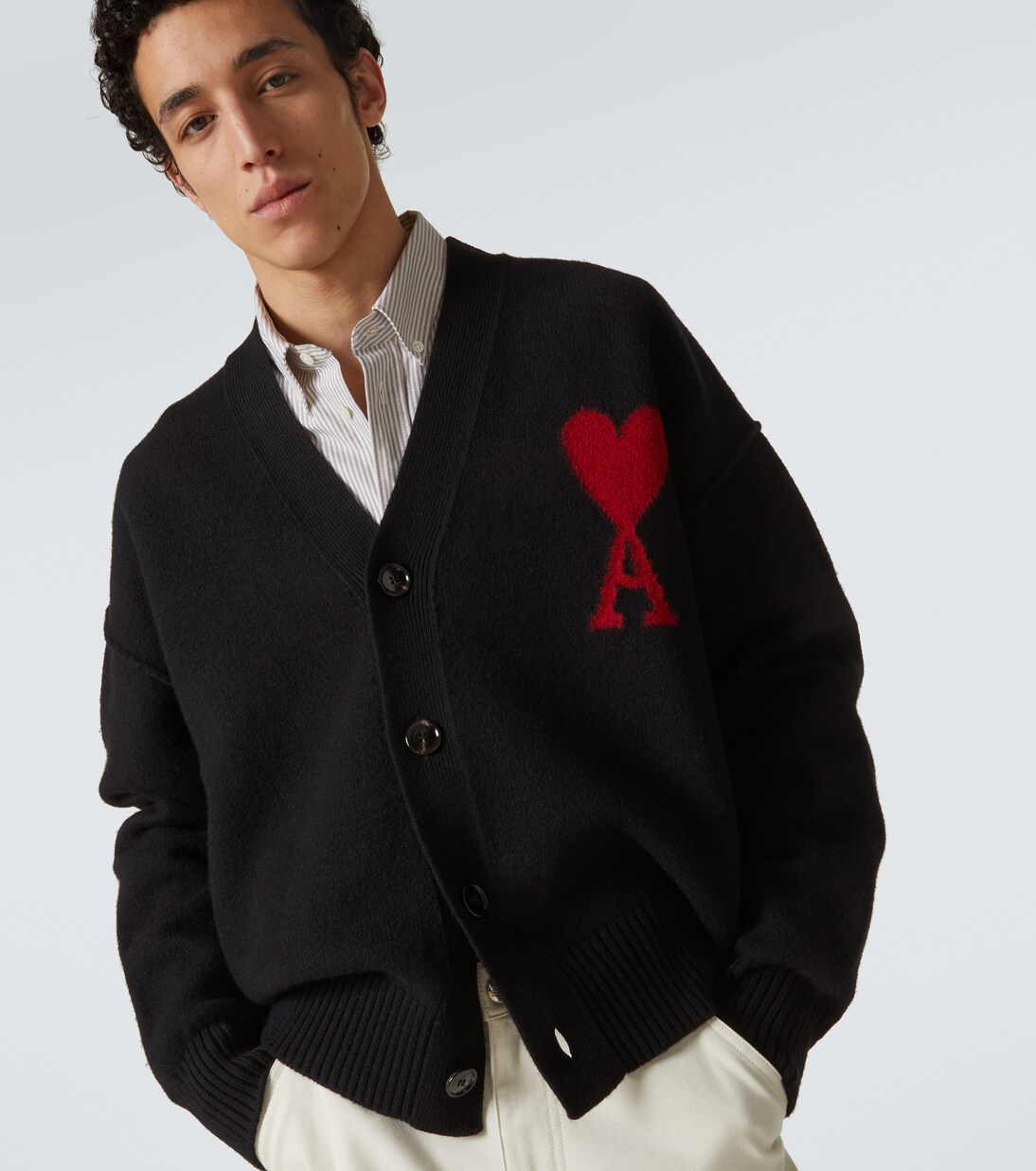 Ami De Cœur virgin wool cardigan | Ami Paris