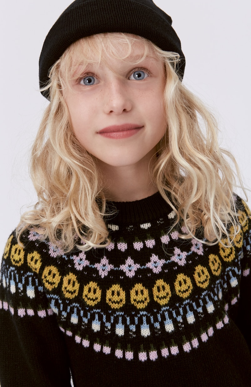 Gretchen intarsia wool-blend sweater | Molo